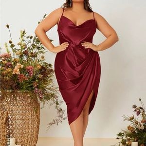 Wine colored dress